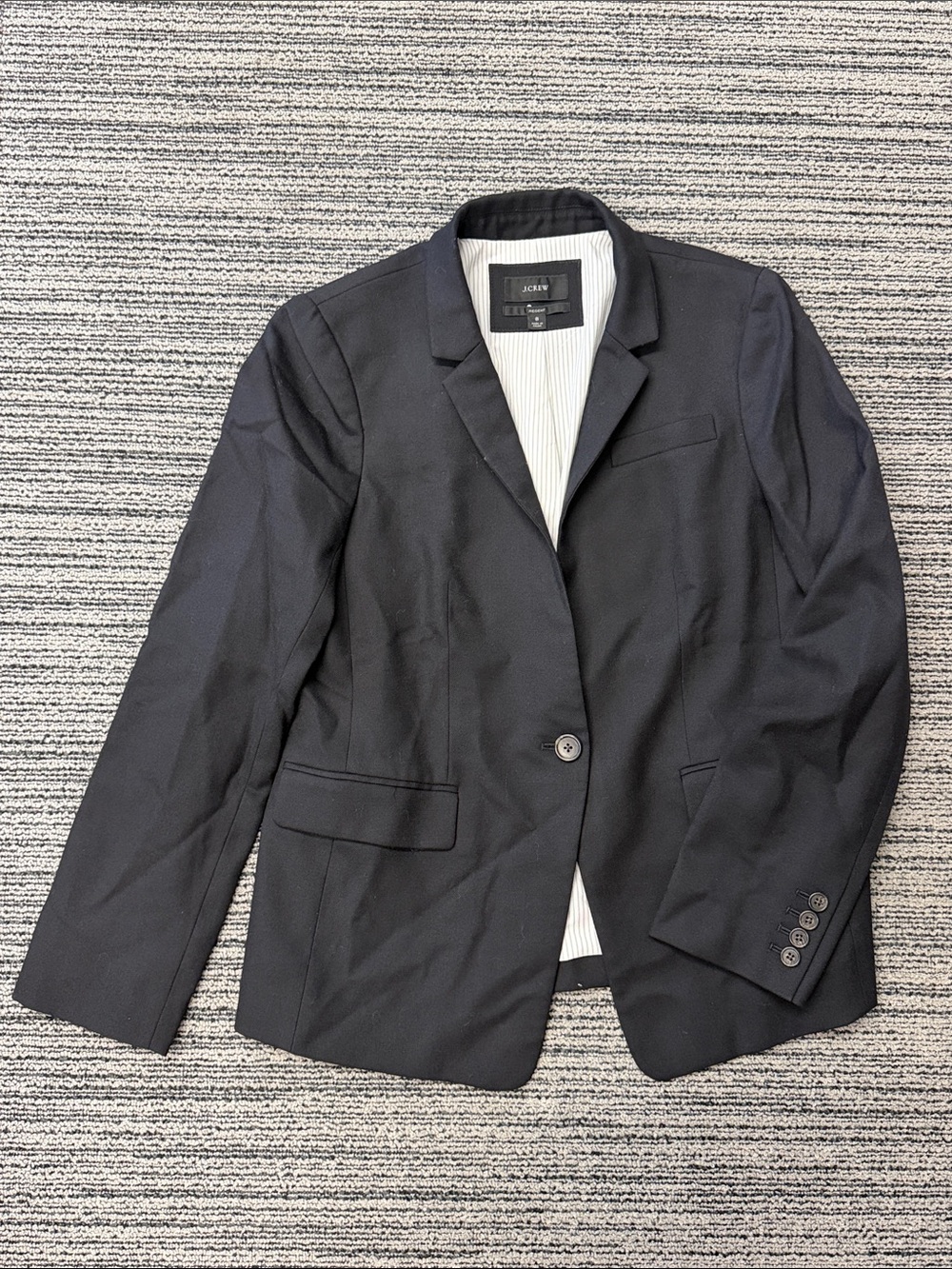 ‼️J. Crew Regent Black Wool Blazer Jacket Size 8